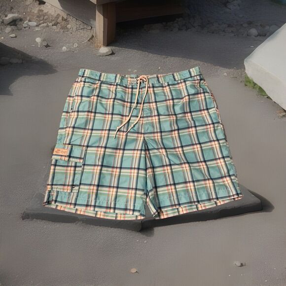 Chaps Laguna Blu Mens XXL Board Shorts Swim Trunks Drawstring Pockets - Picture 1 of 12